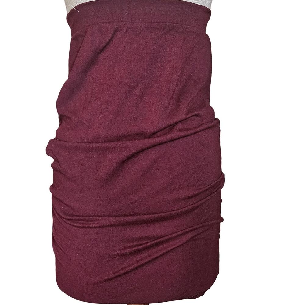 Burgendy Stretch Pencil Skirt Size Small